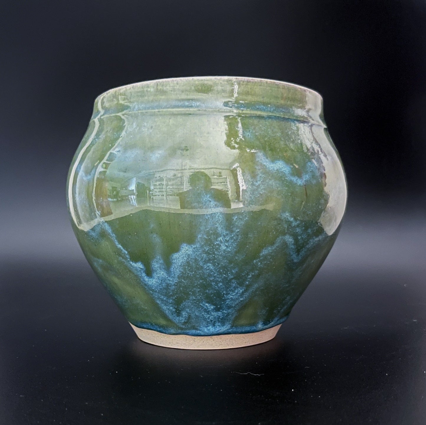 Green-Blue Vase - Moon Jar