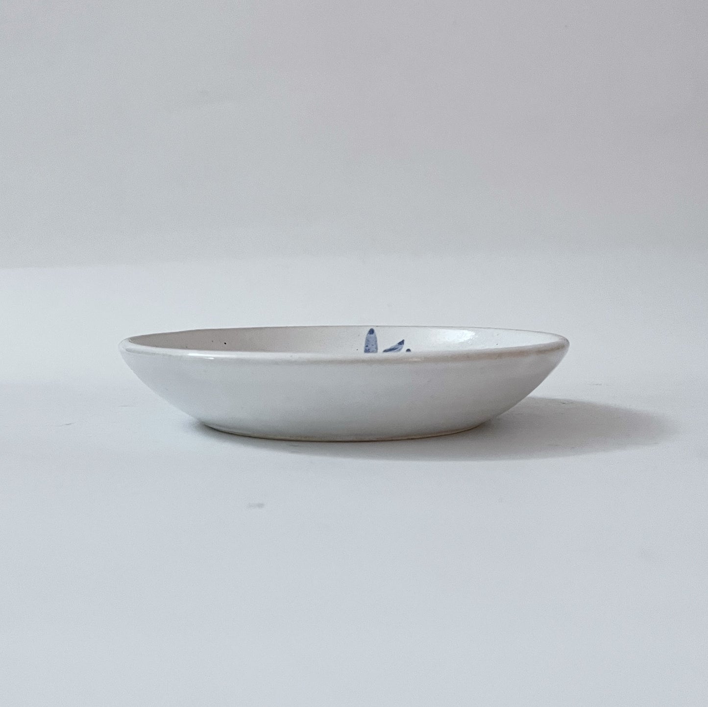 Floral Small Plates - White and Blue