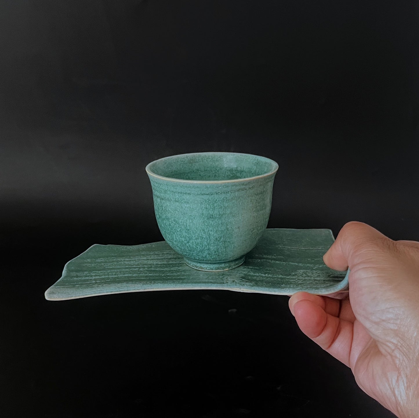 Tea Cup (handleless) w/ Platter (1)