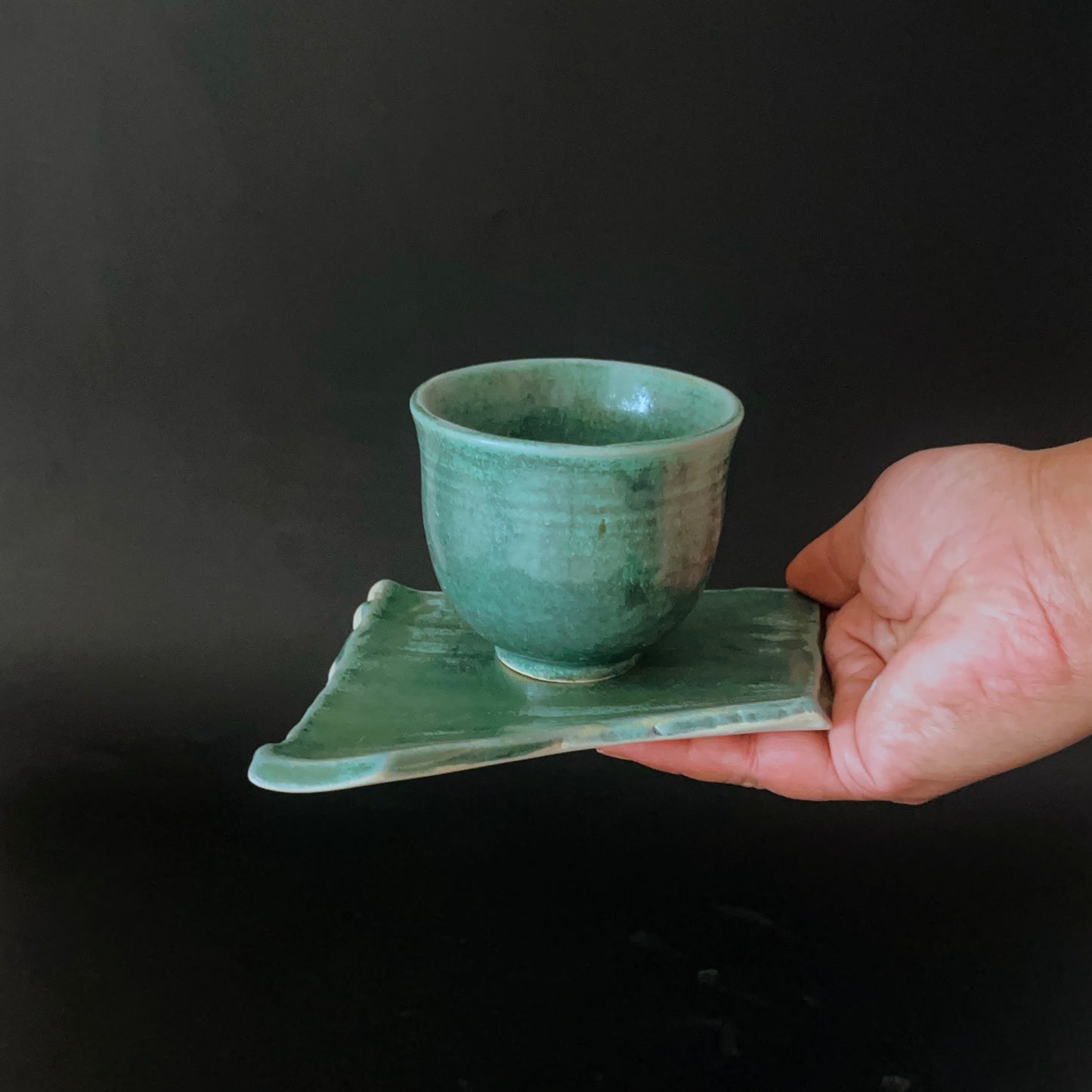 Tea Cup (handleless) w/ Platter 4
