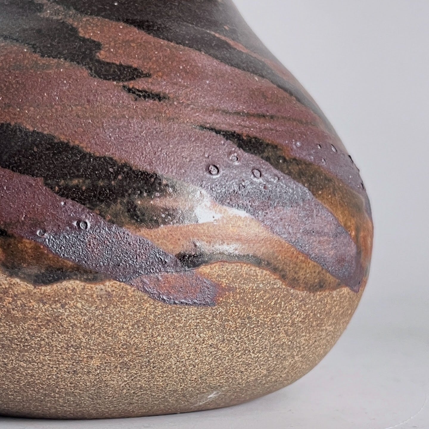 Dark Brown Marbled Vase - Bottle