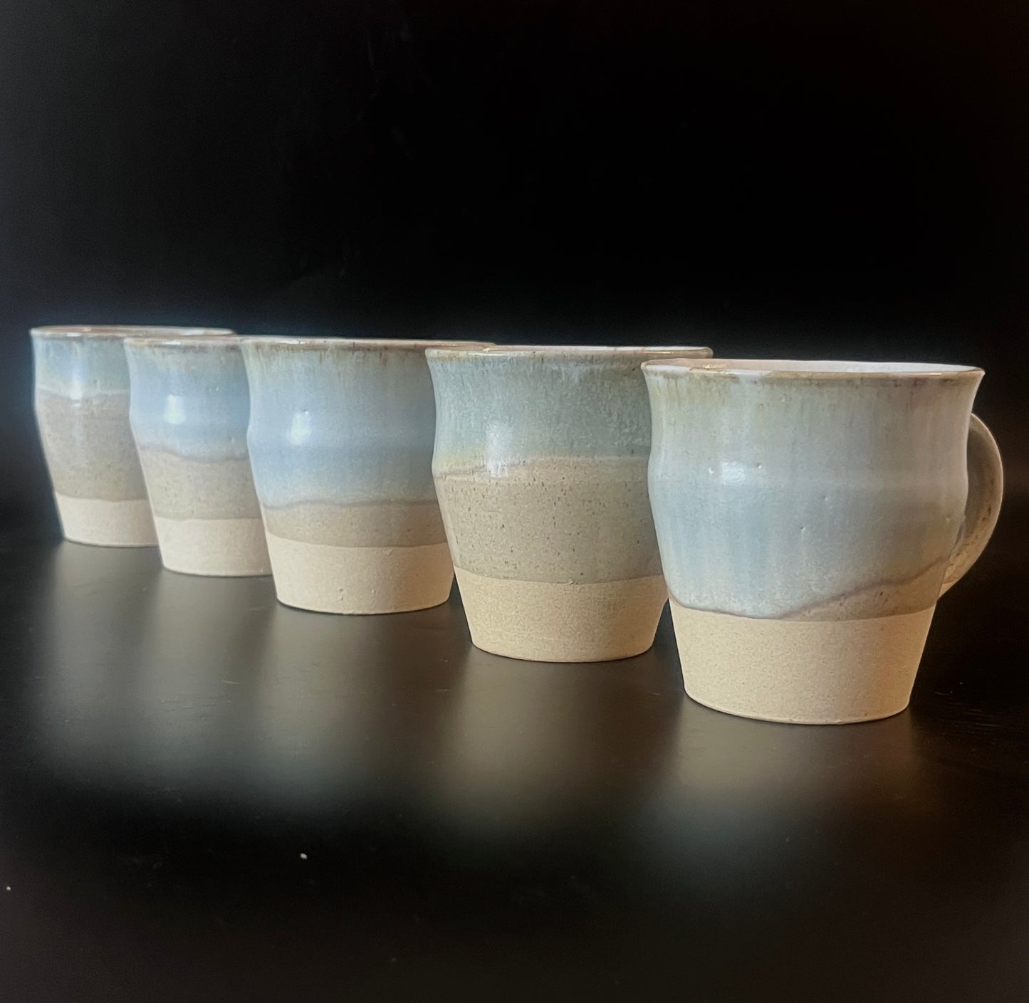 Blue & White Angular Mugs