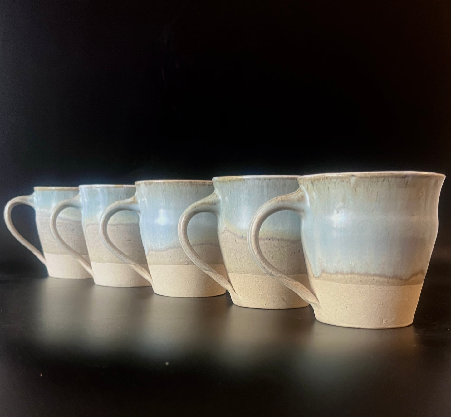 Blue & White Angular Mugs