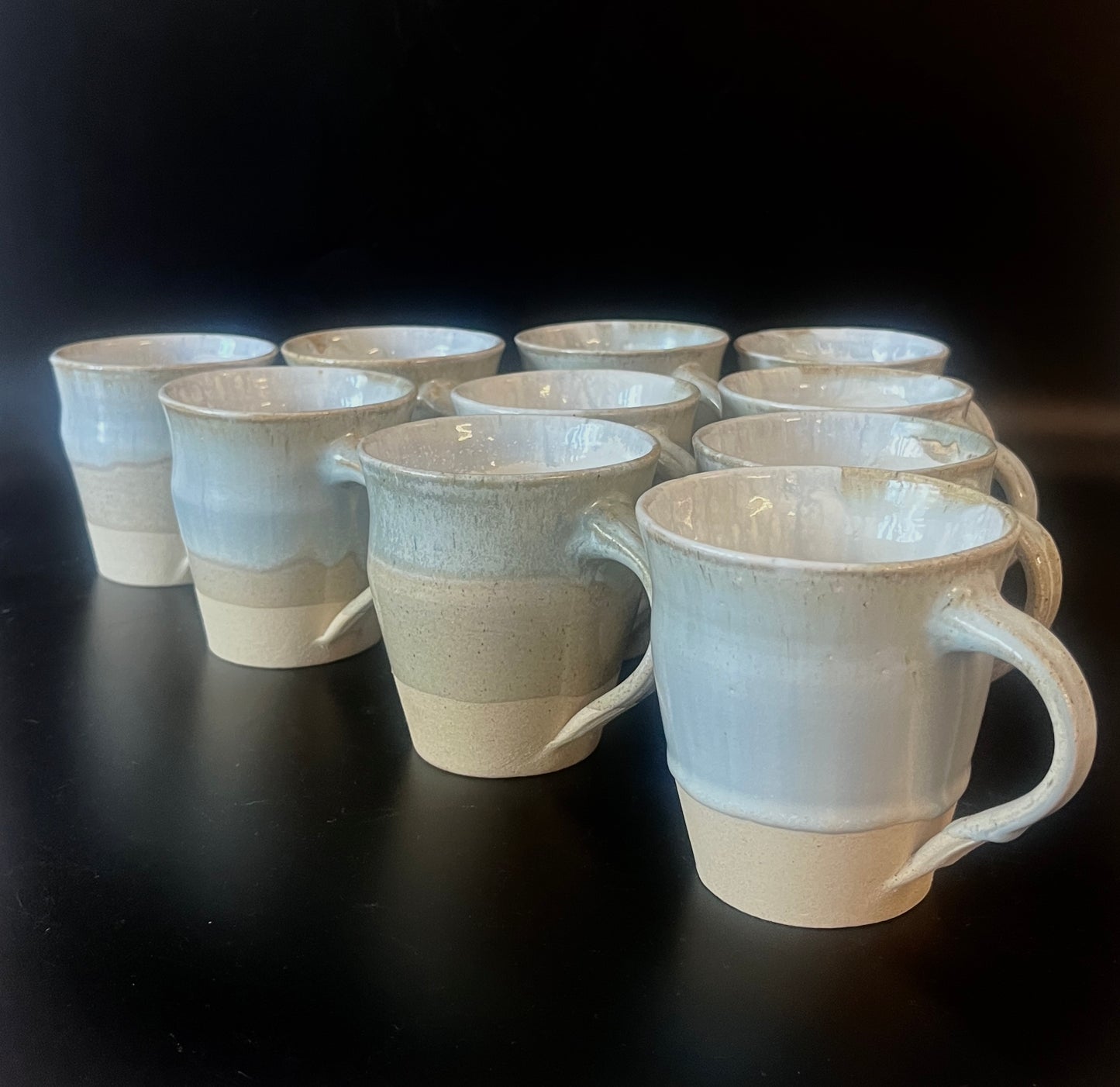 Blue & White Angular Mugs