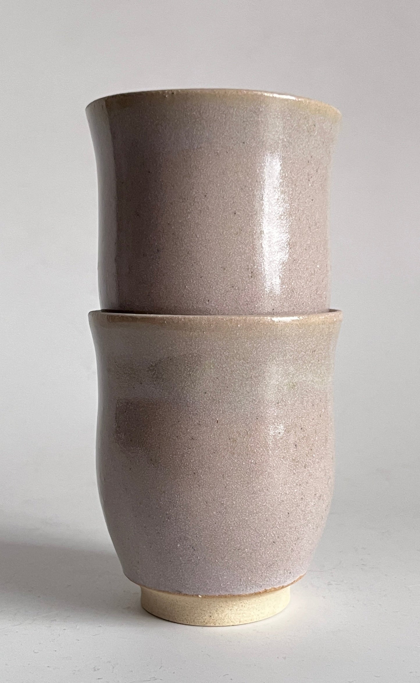 Pale Gray & Speckled Lavender Tumblers - Set of 2