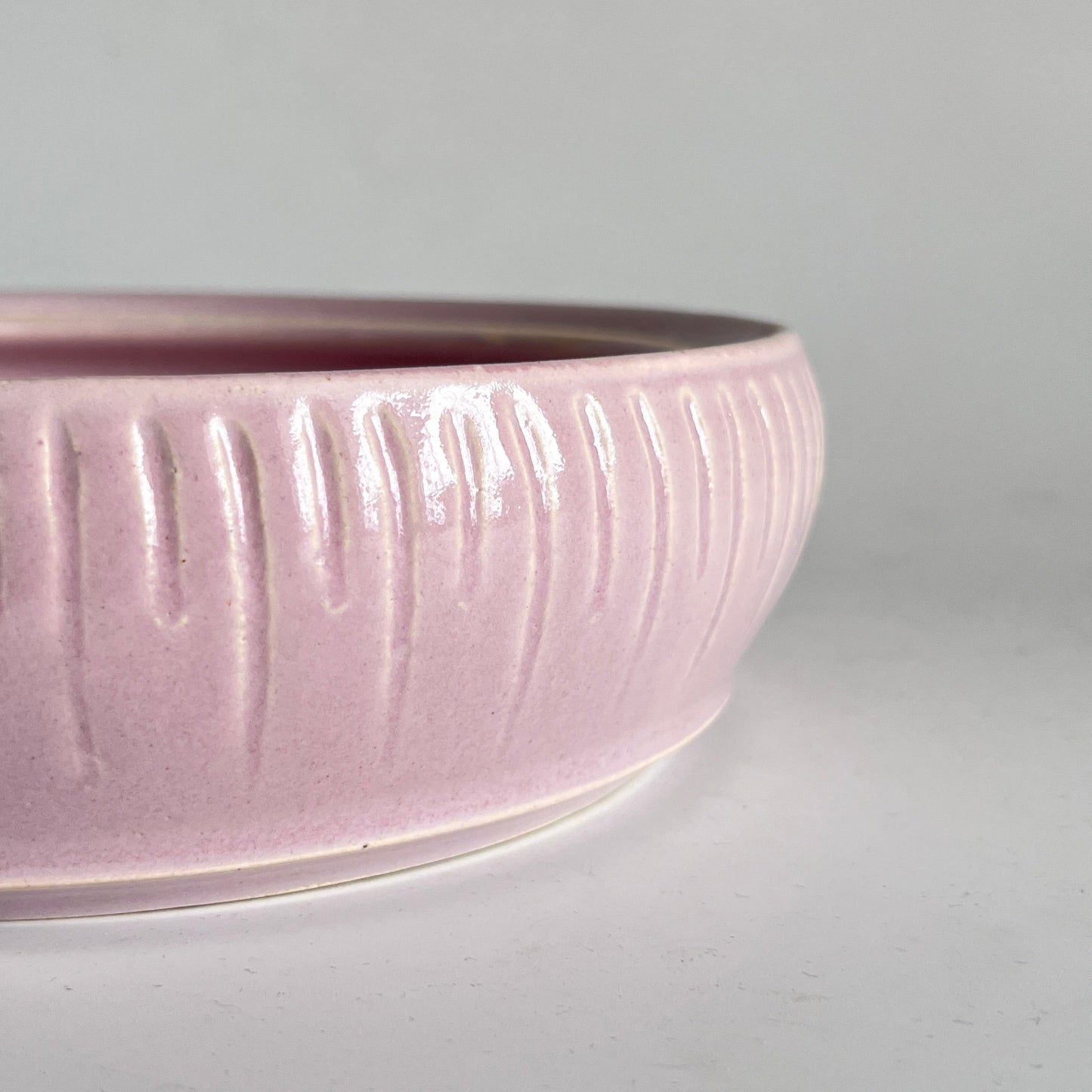 Soft Pink Casserole w/ carved pattern