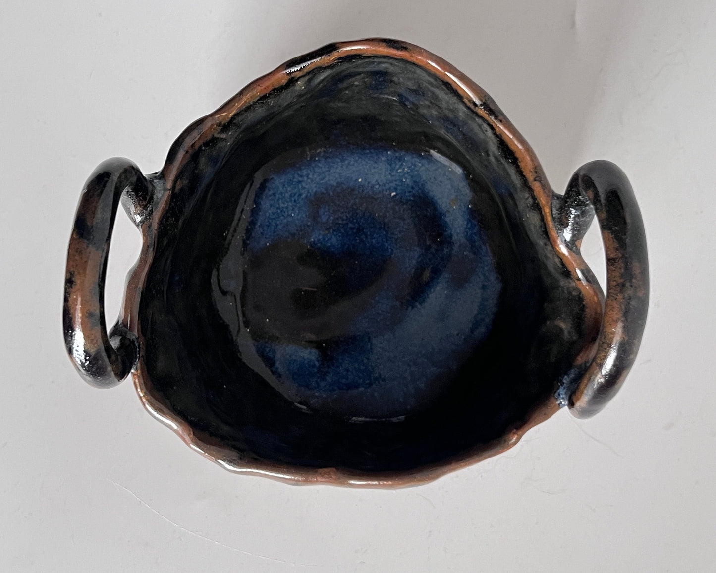 Textured Basket - Brown and Blue