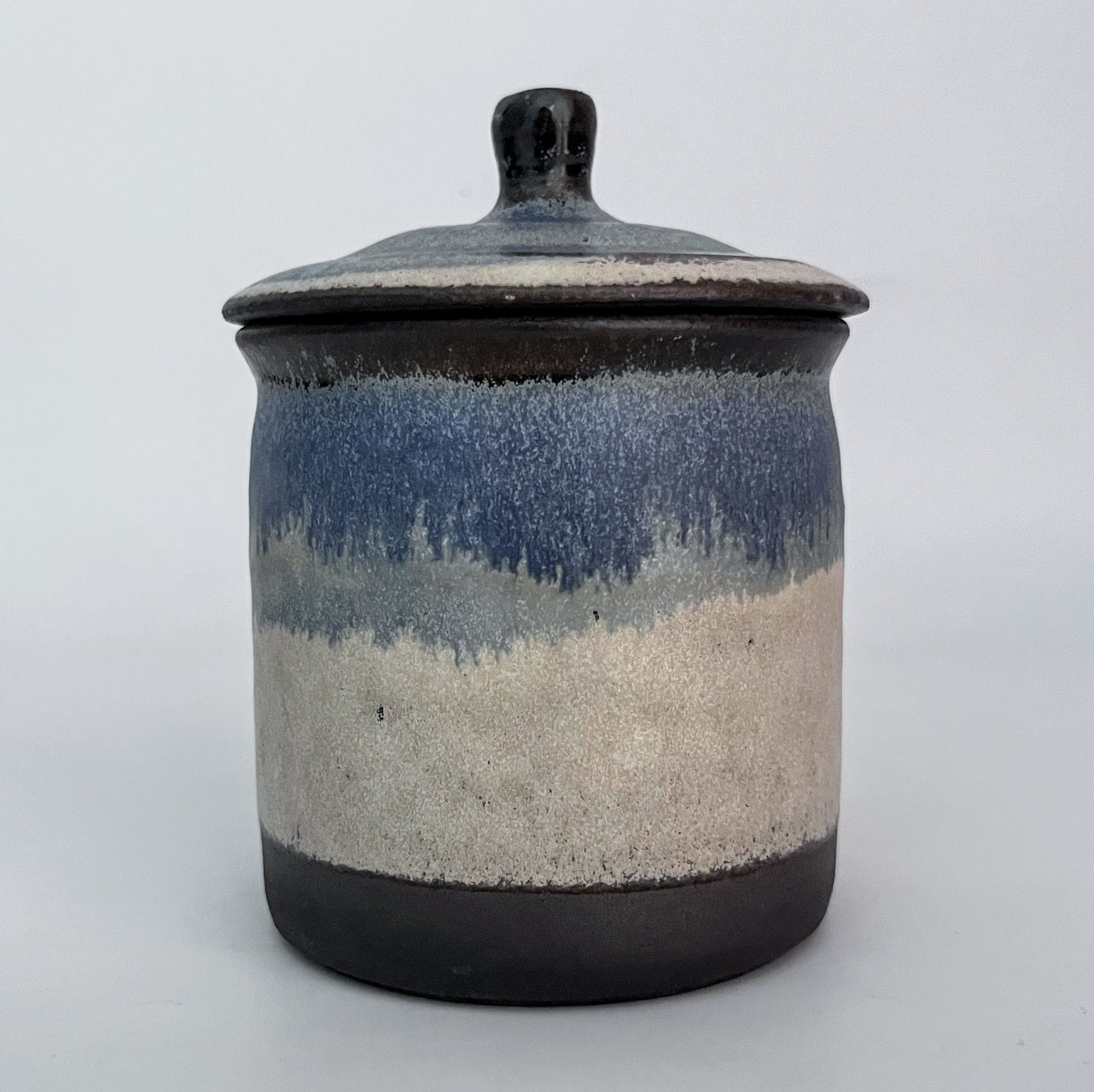 Jar (Cylinder) - White and Blue