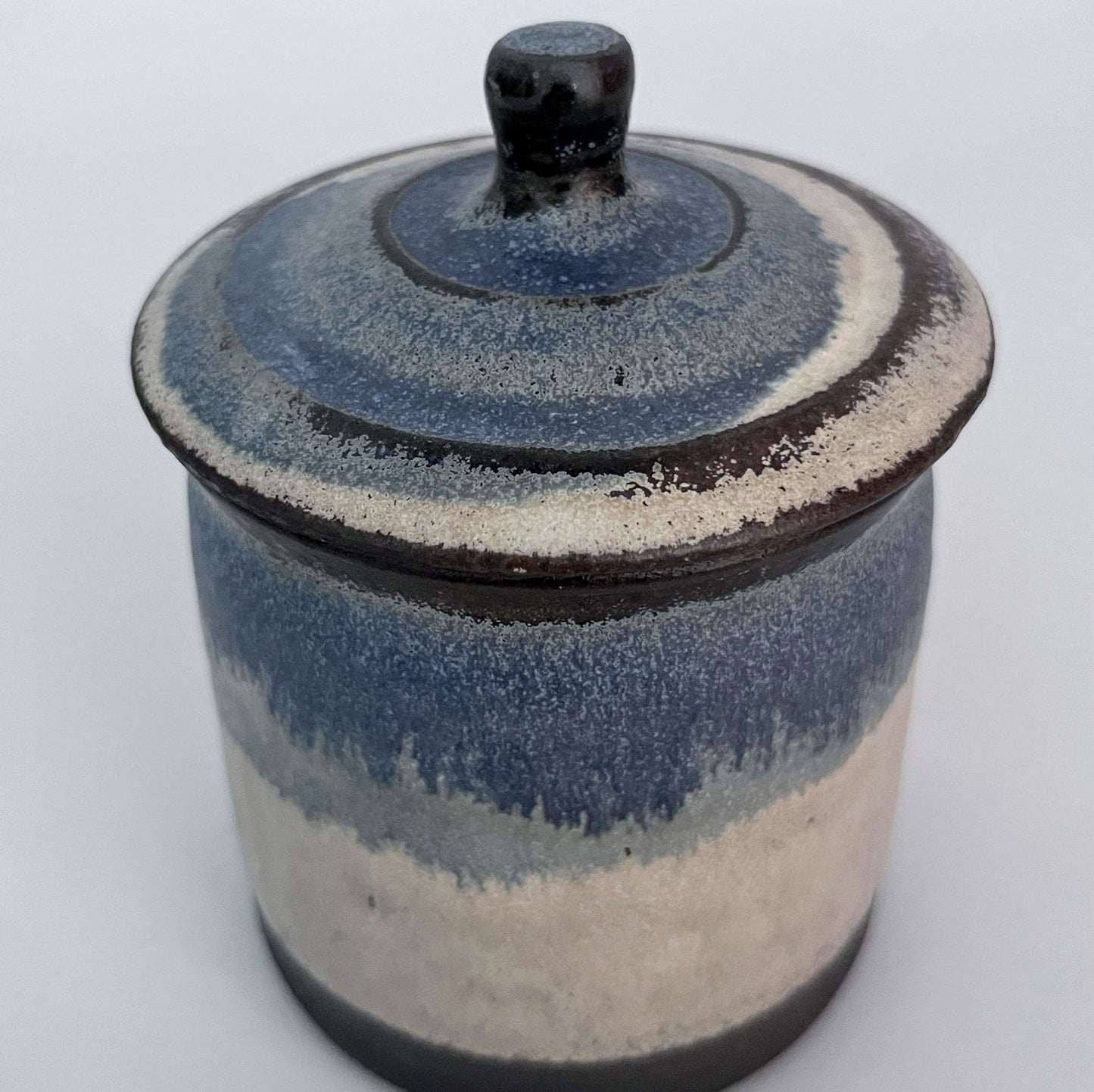 Jar (Cylinder) - White and Blue