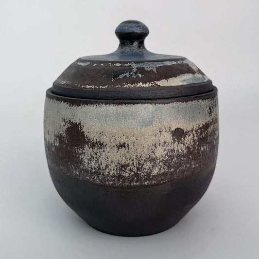 Jar (Round) - Blue and White