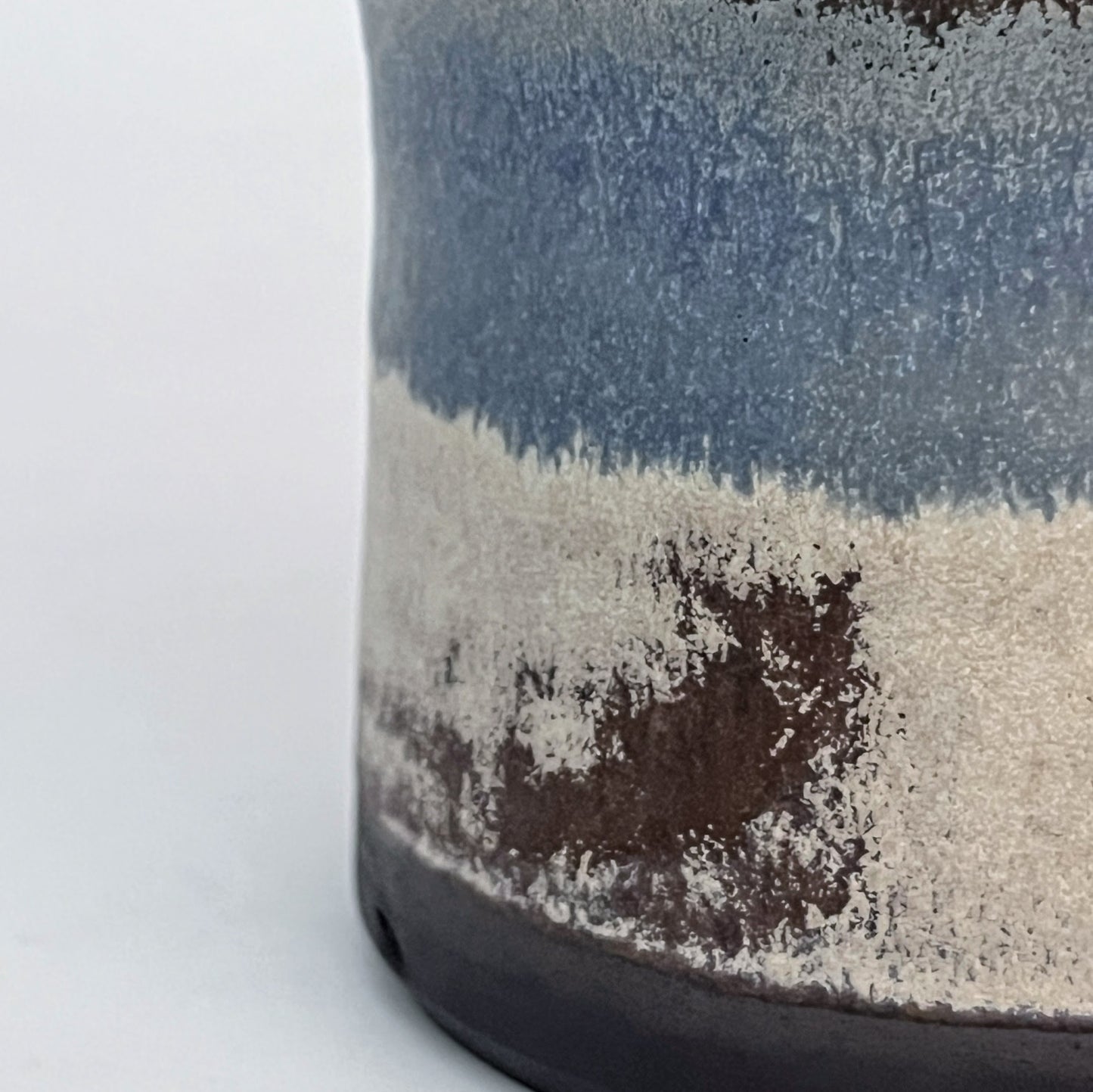 Jar (Cylinder - Wide) - White and Blue