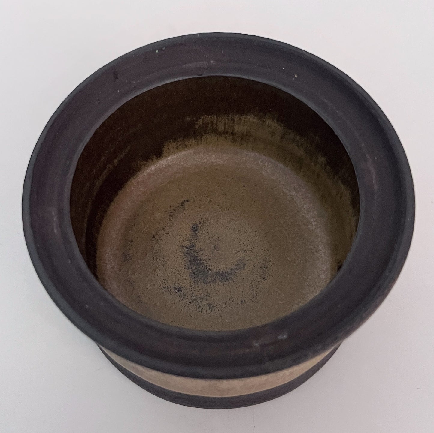 Jar (Cylinder - Wide) - Golden Ochre and Brown