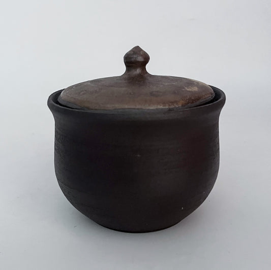 Jar (Round) - Golden Ochre Lid and Naked Body