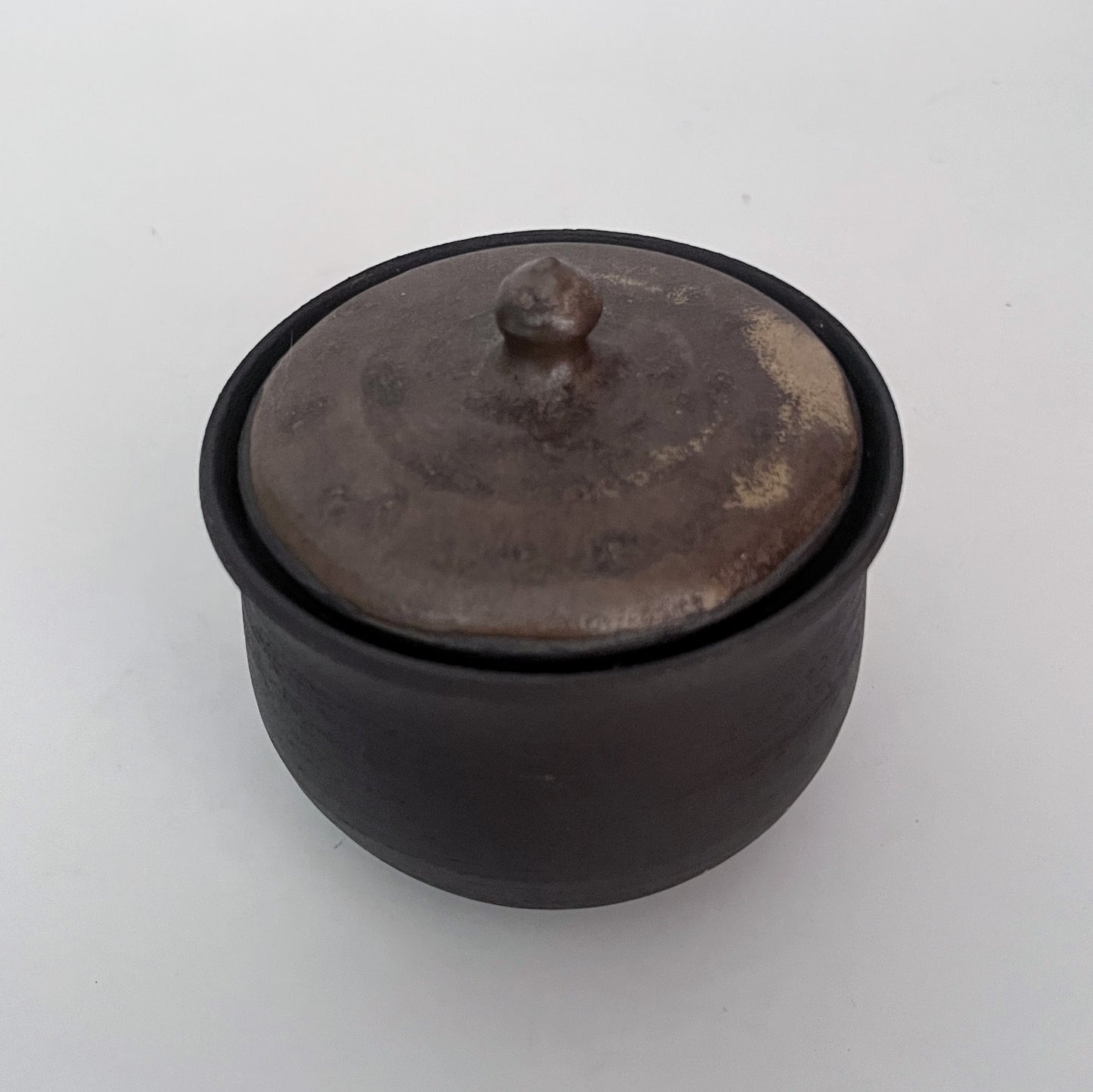 Jar (Round) - Golden Ochre Lid and Naked Body