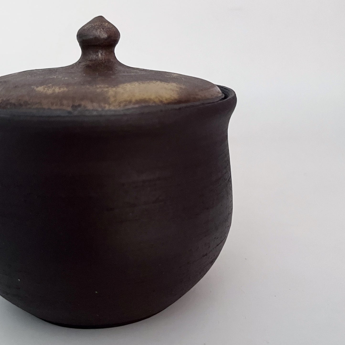Jar (Round) - Golden Ochre Lid and Naked Body