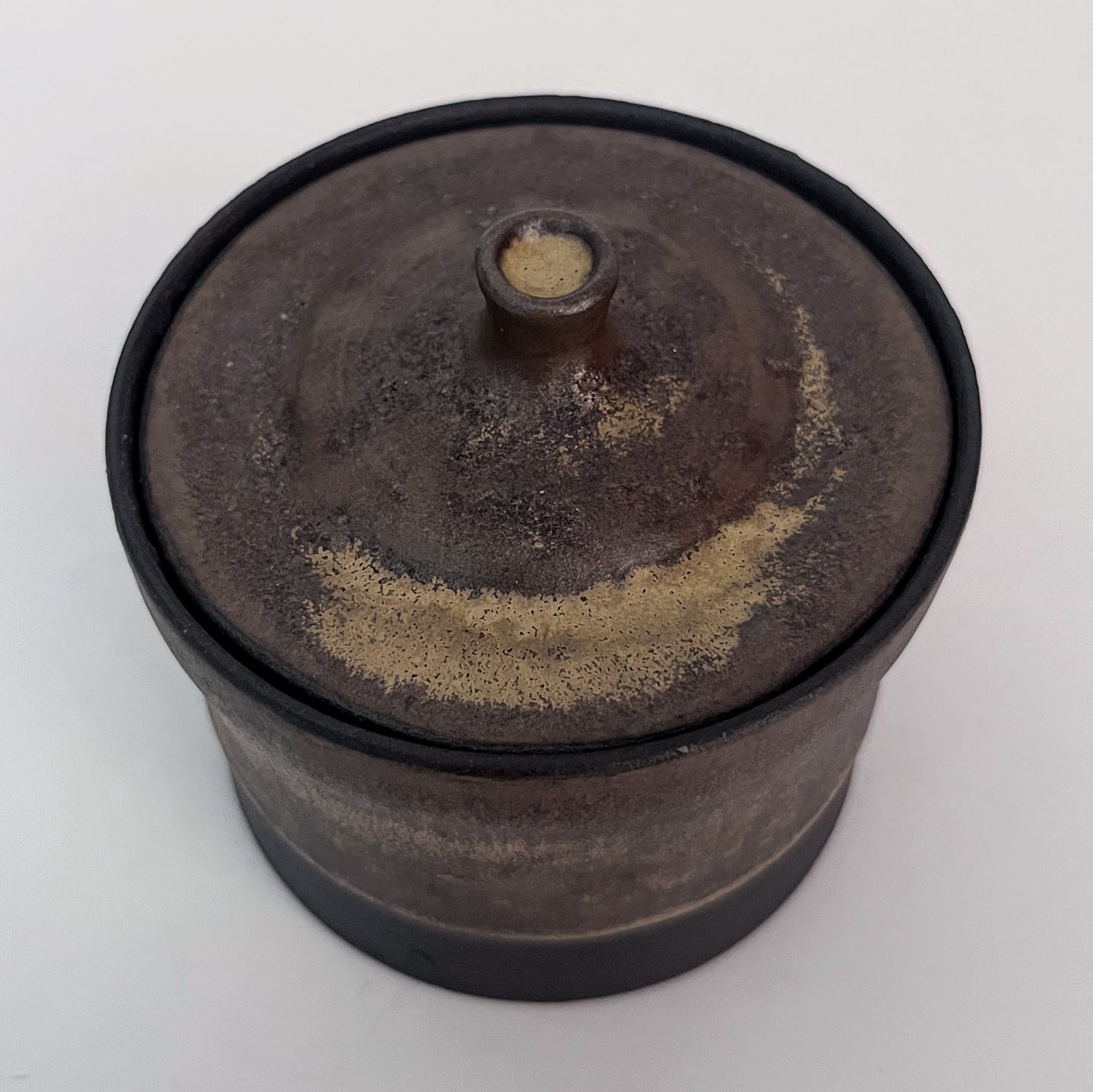 Jar (Cylinder - W/T) - Golden Ochre and Brown