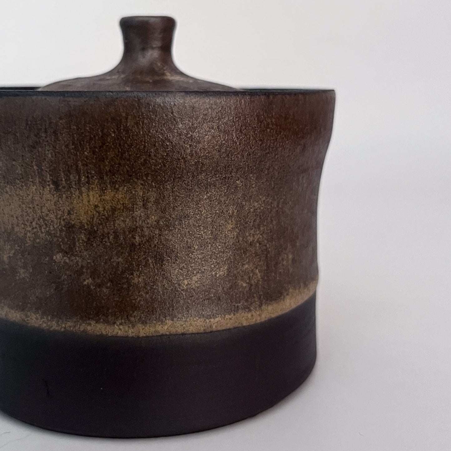 Jar (Cylinder - W/T) - Golden Ochre and Brown