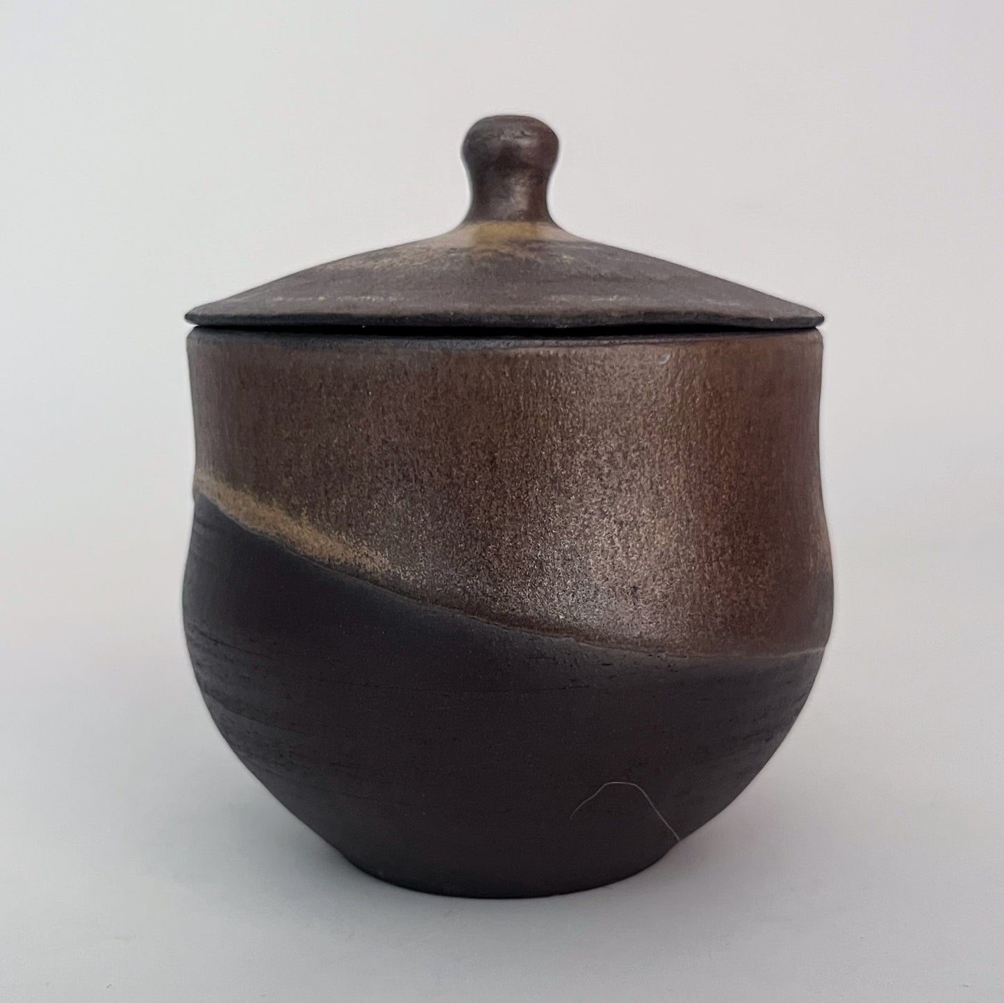 Jar (Round) - Golden Ochre and Brown