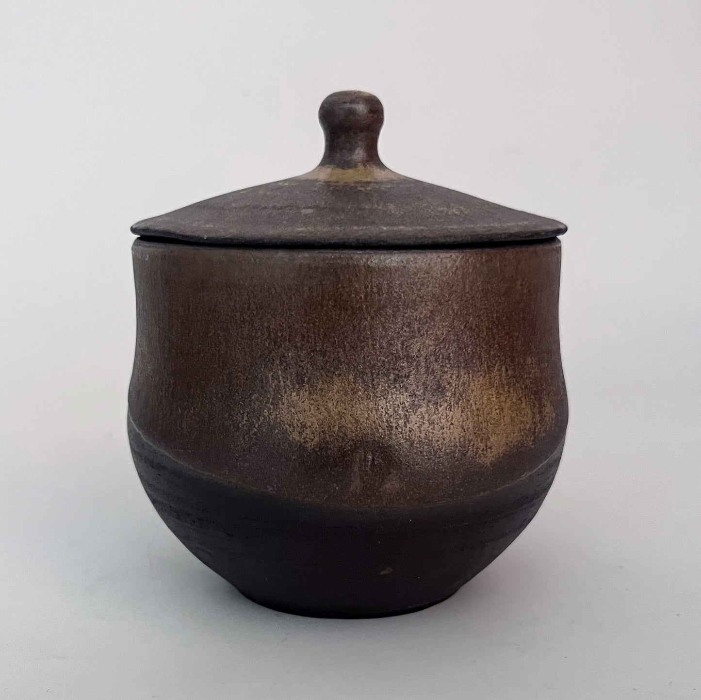 Jar (Round) - Golden Ochre and Brown