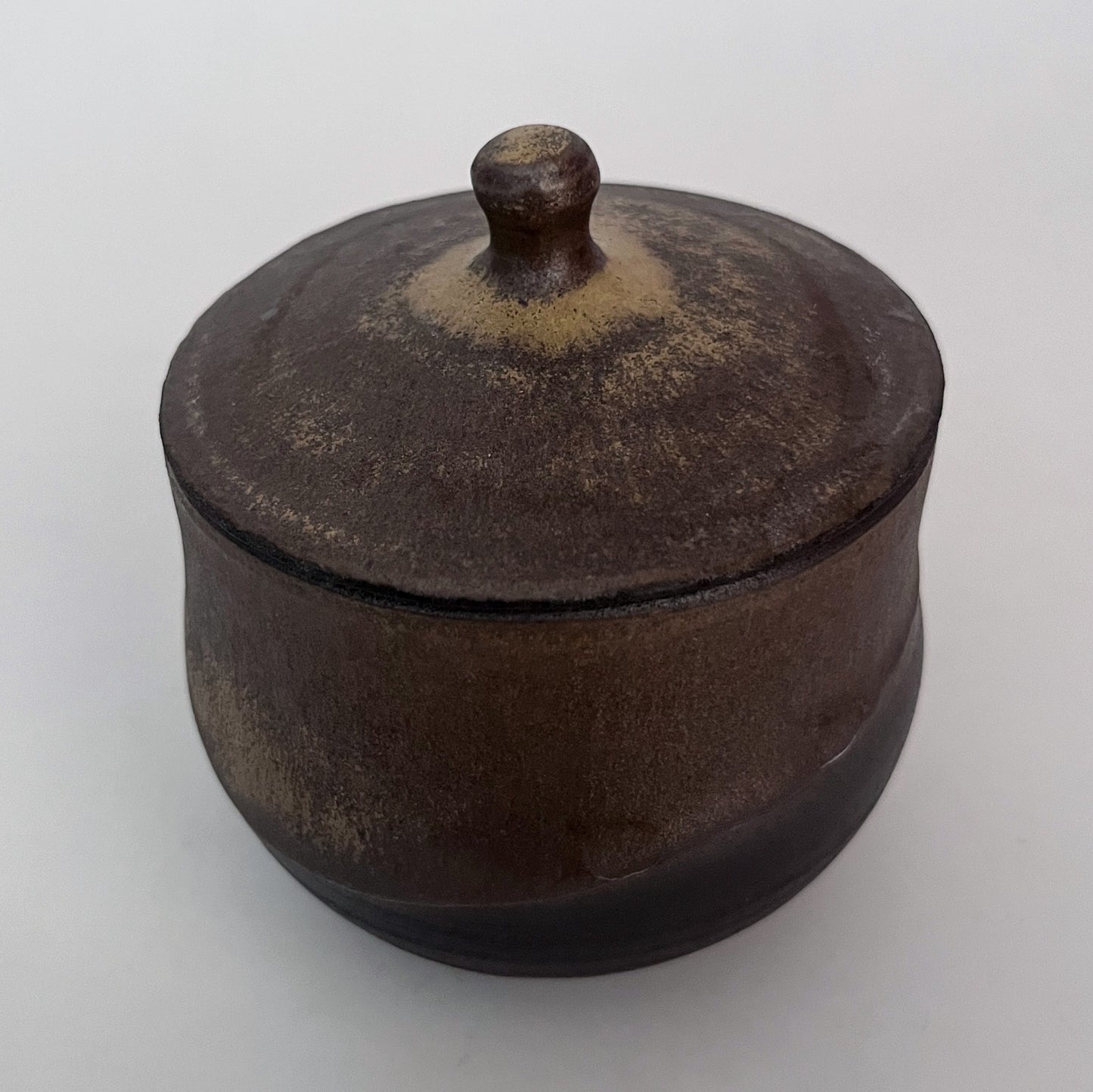 Jar (Round) - Golden Ochre and Brown