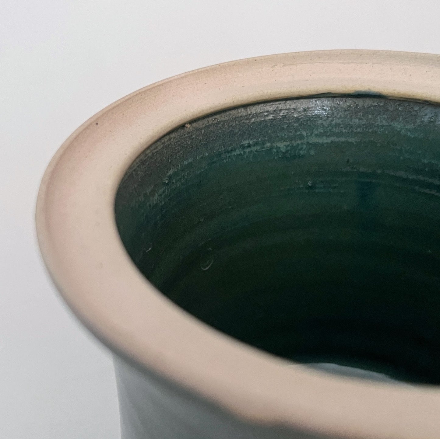 Jar (Cylinder) w/ Stepped Lid - Emerald Green-Blue