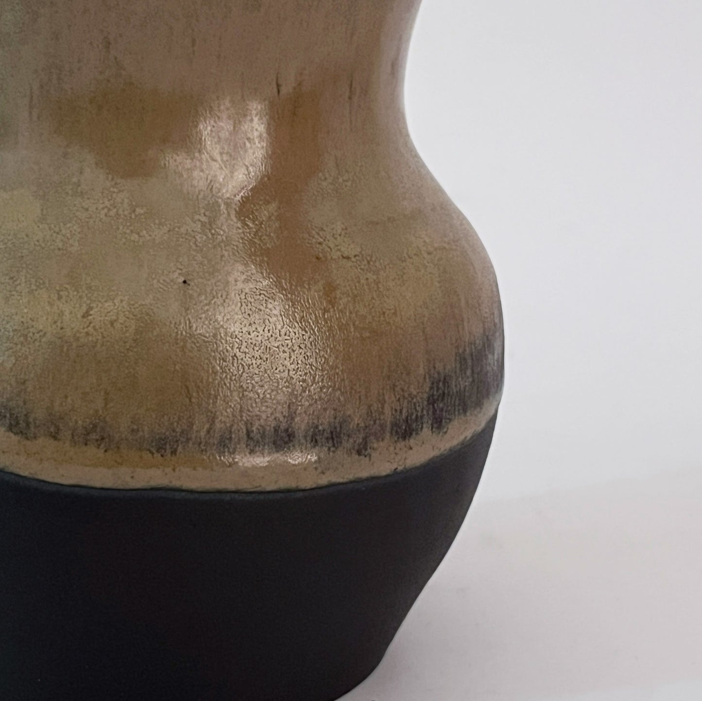 Wavey Vase - Golden Ochre and Brown