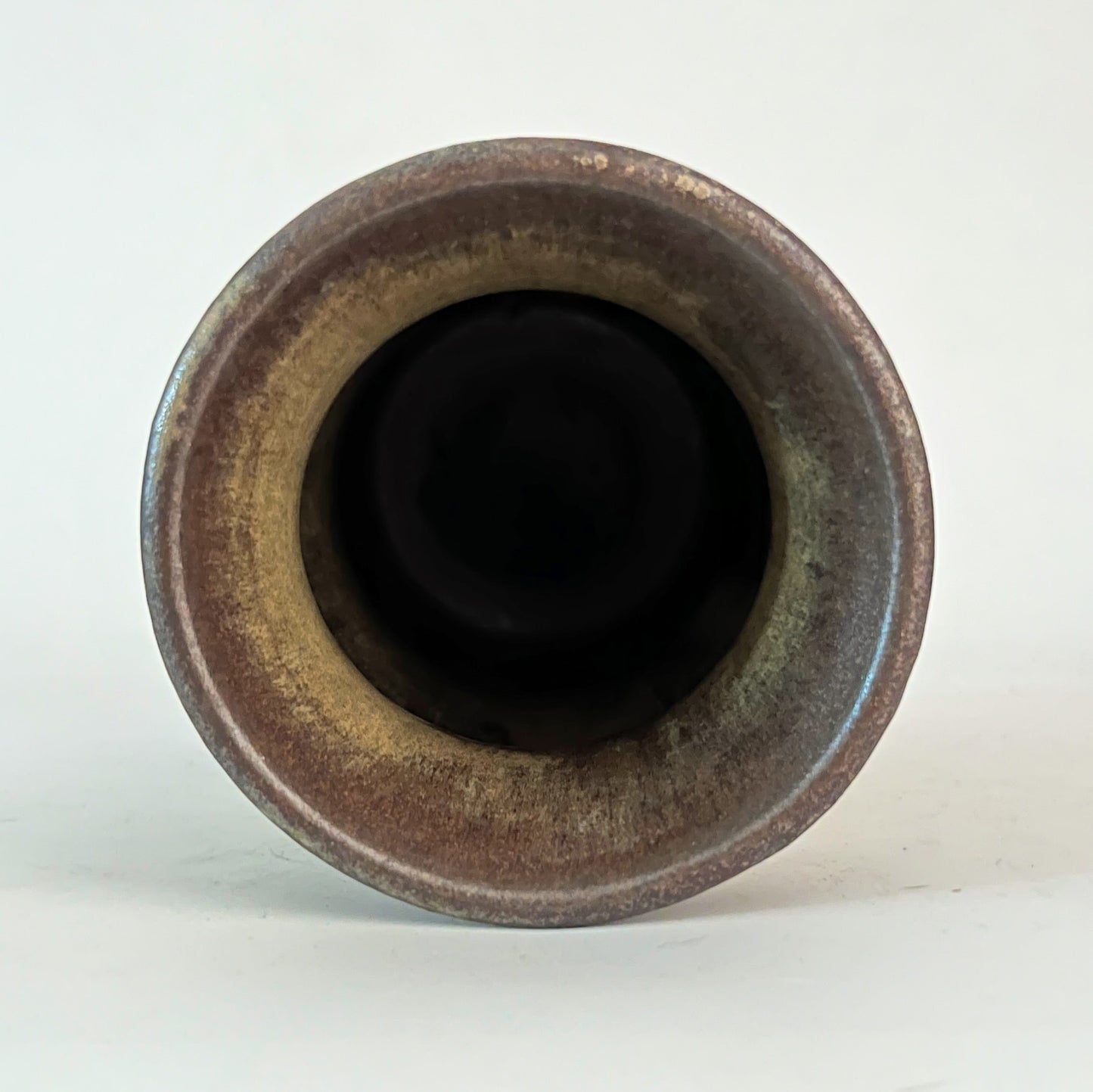 Wavey Vase - Golden Ochre and Brown