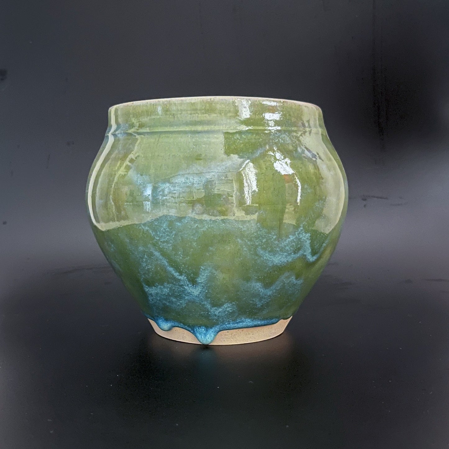 Green-Blue Vase - Moon Jar