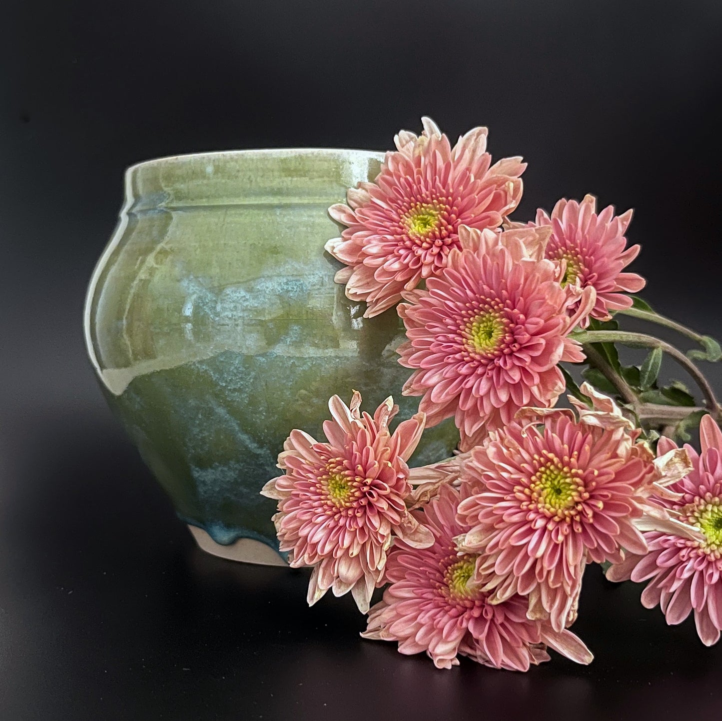 Green-Blue Vase - Moon Jar