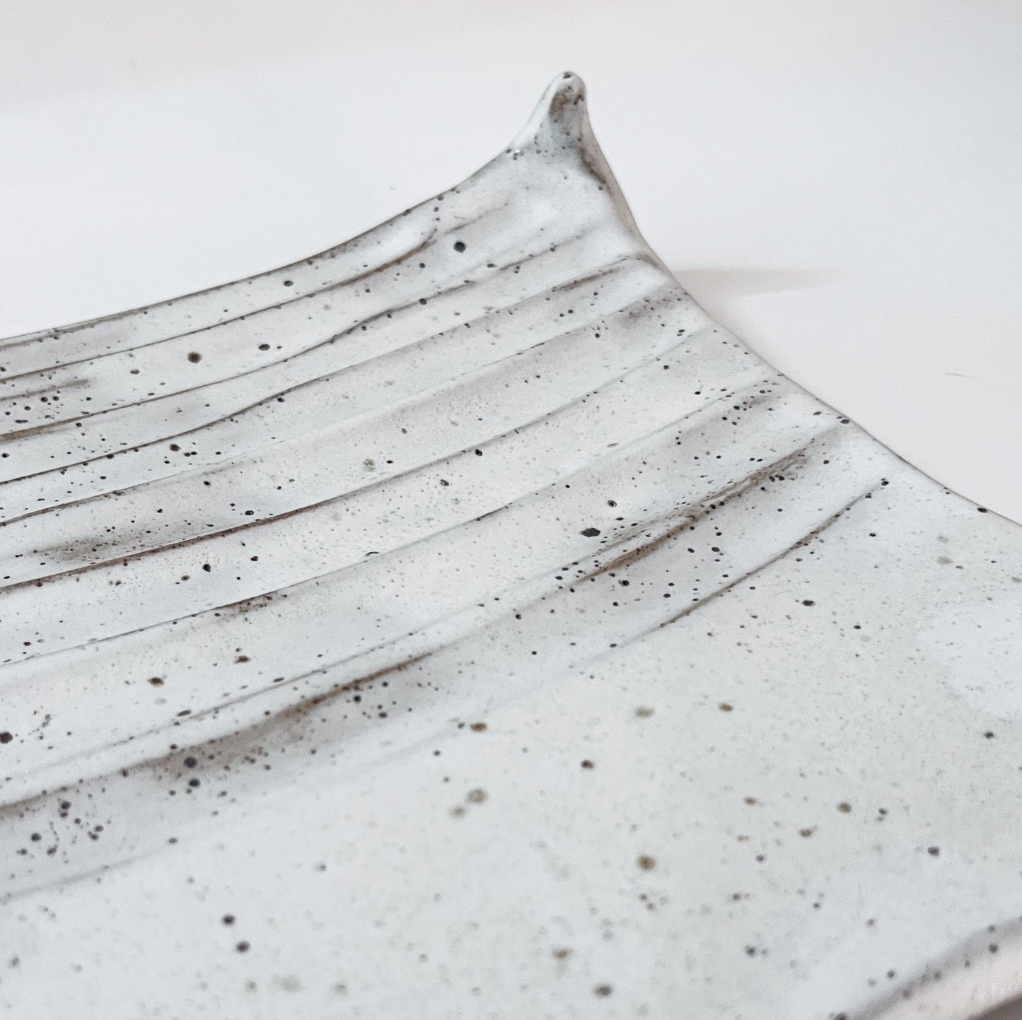 Speckled White Serving Platter