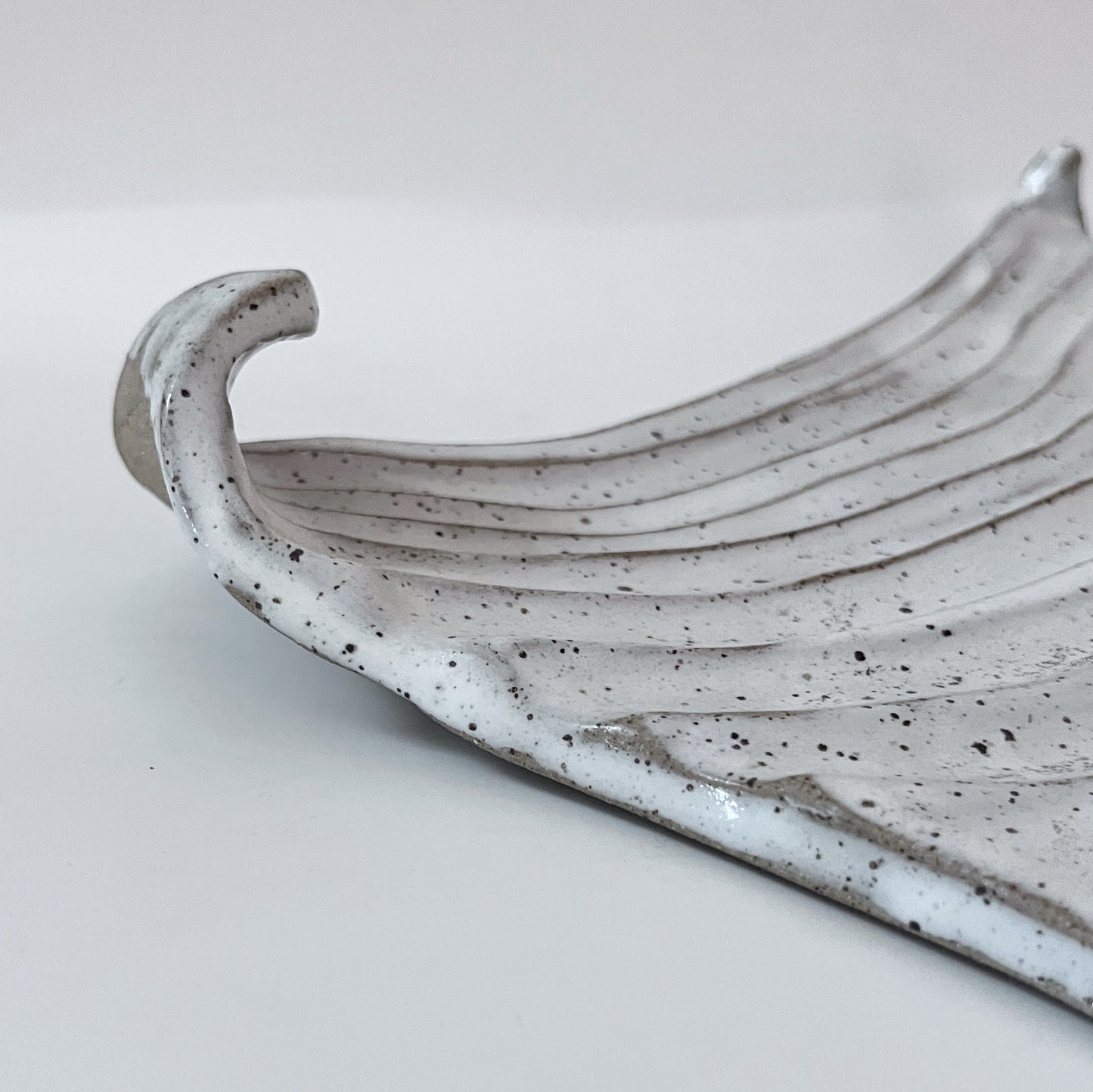 Speckled White Serving Platter