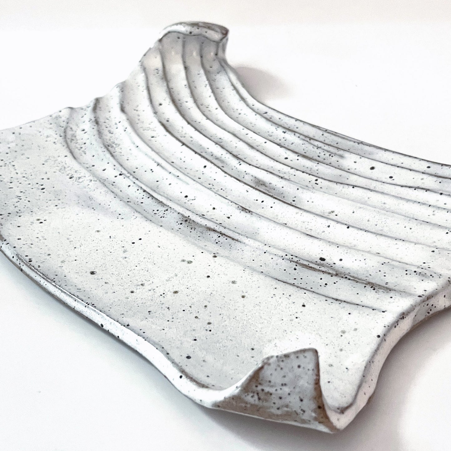 Speckled White Serving Platter