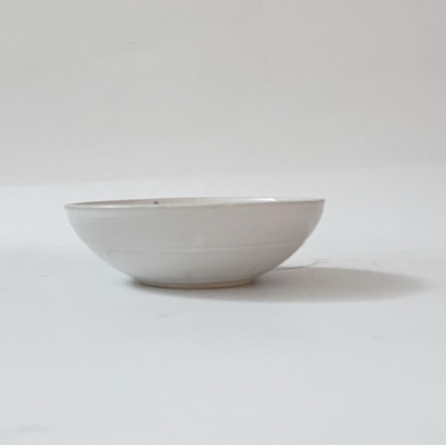 Floral Shallow Bowls - White and Blue
