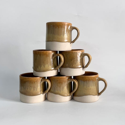 Yellow Ochre Textured Cups