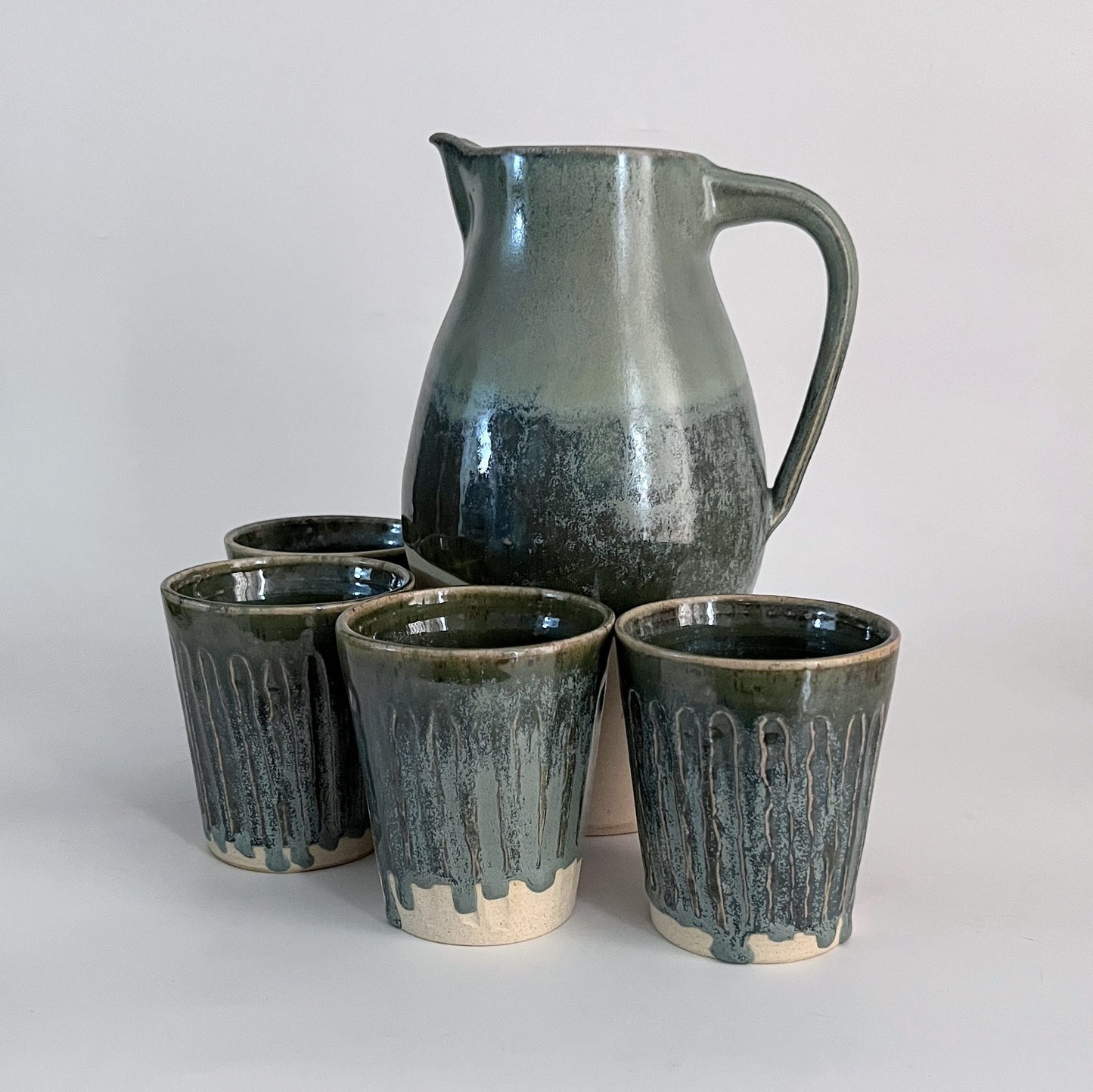 Green Aurora Water Jug Set