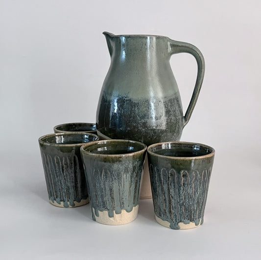 Green Aurora Water Jug Set