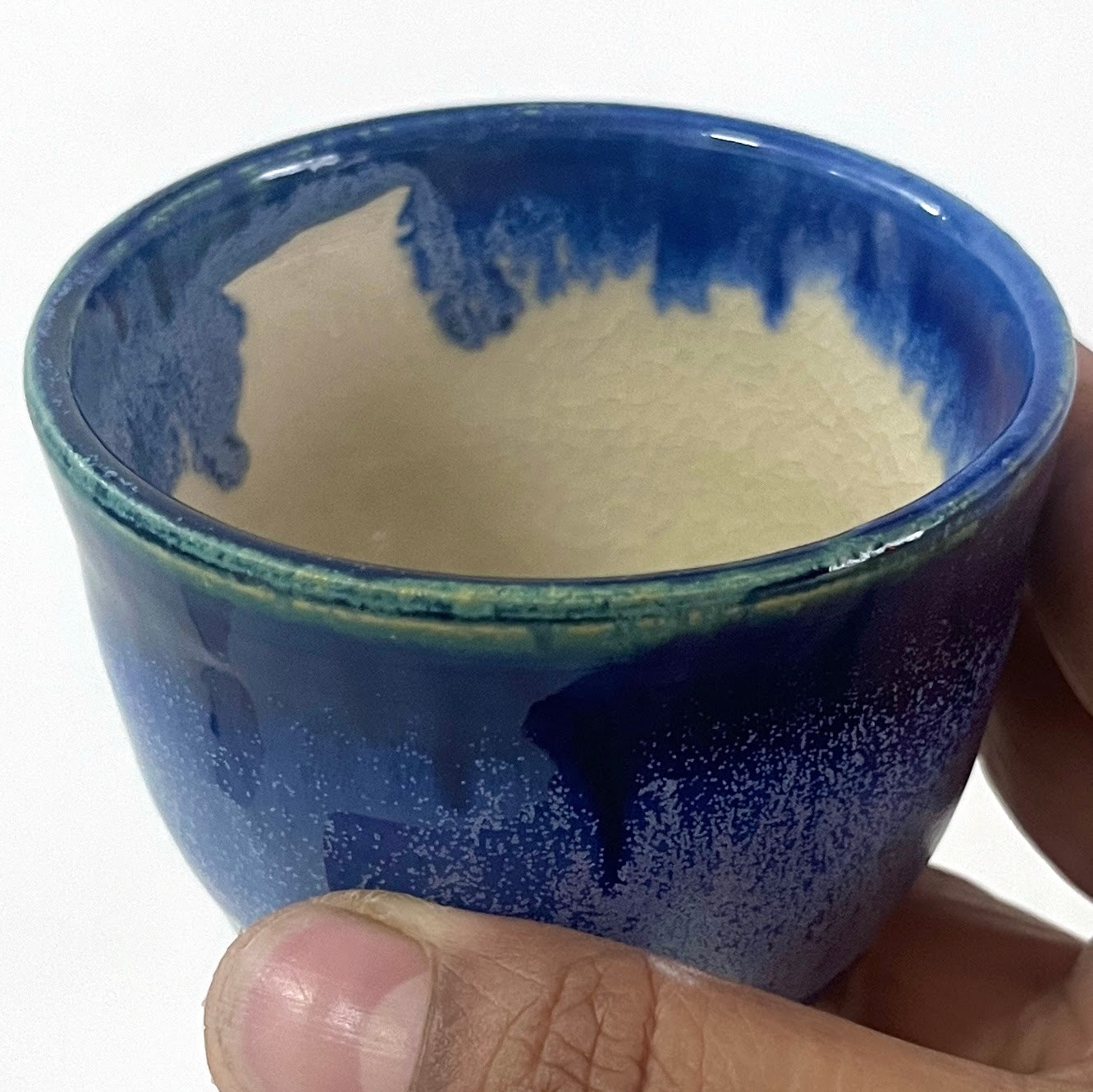 Textured Blue Cups w/o Handle