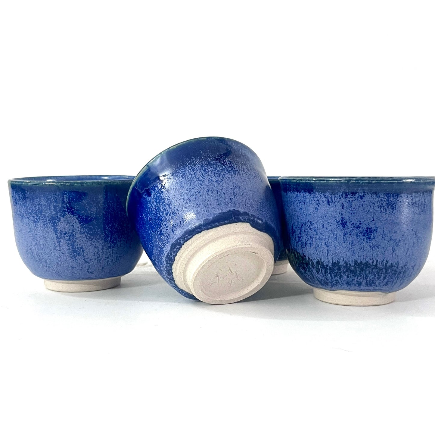Textured Blue Cups w/o Handle