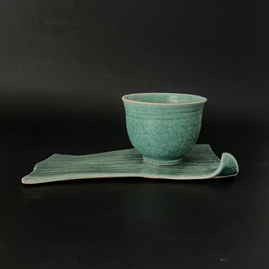 Tea Cup (handleless) w/ Platter (1)