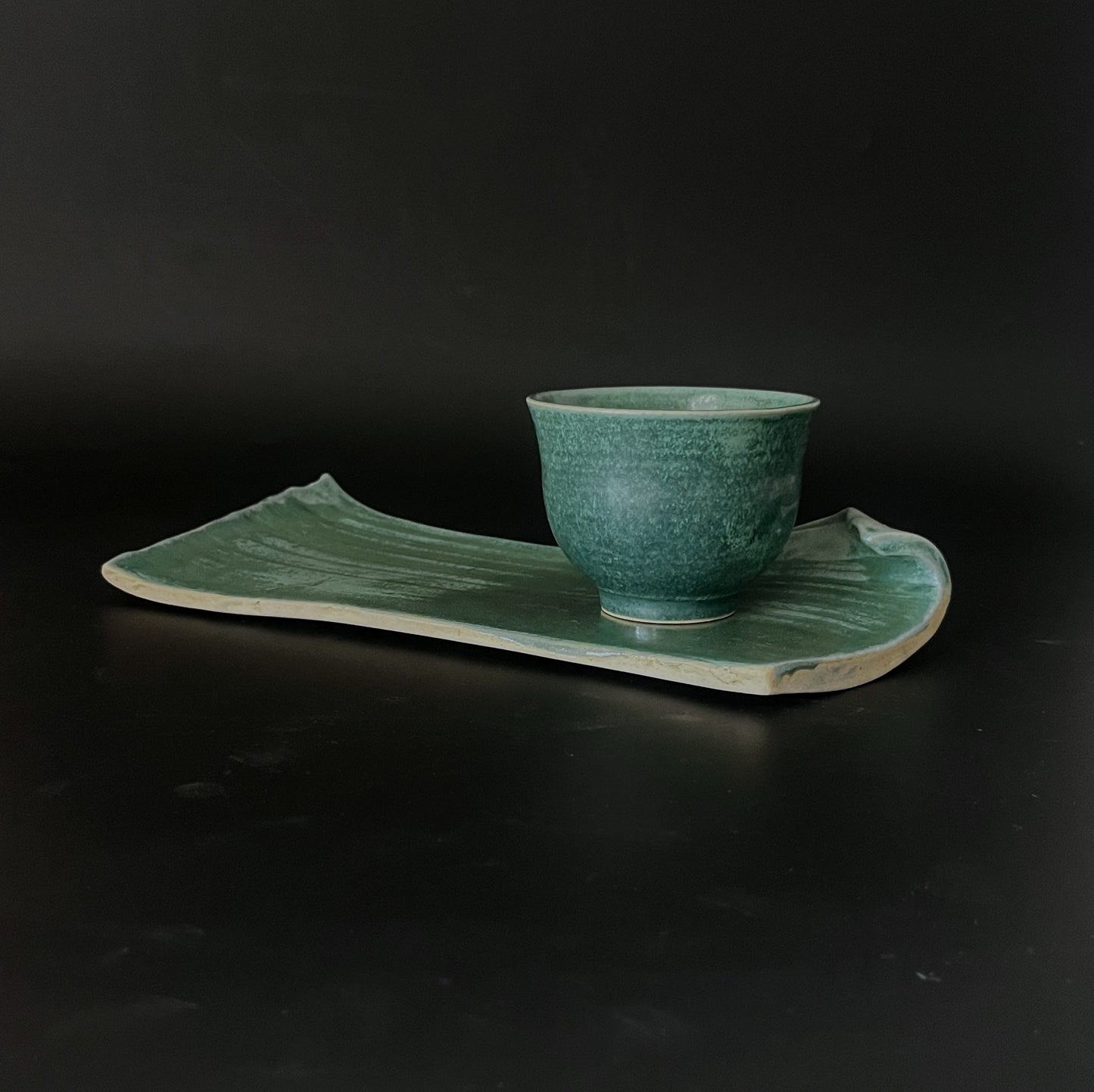 Tea Cup (handleless) w/ Platter 2
