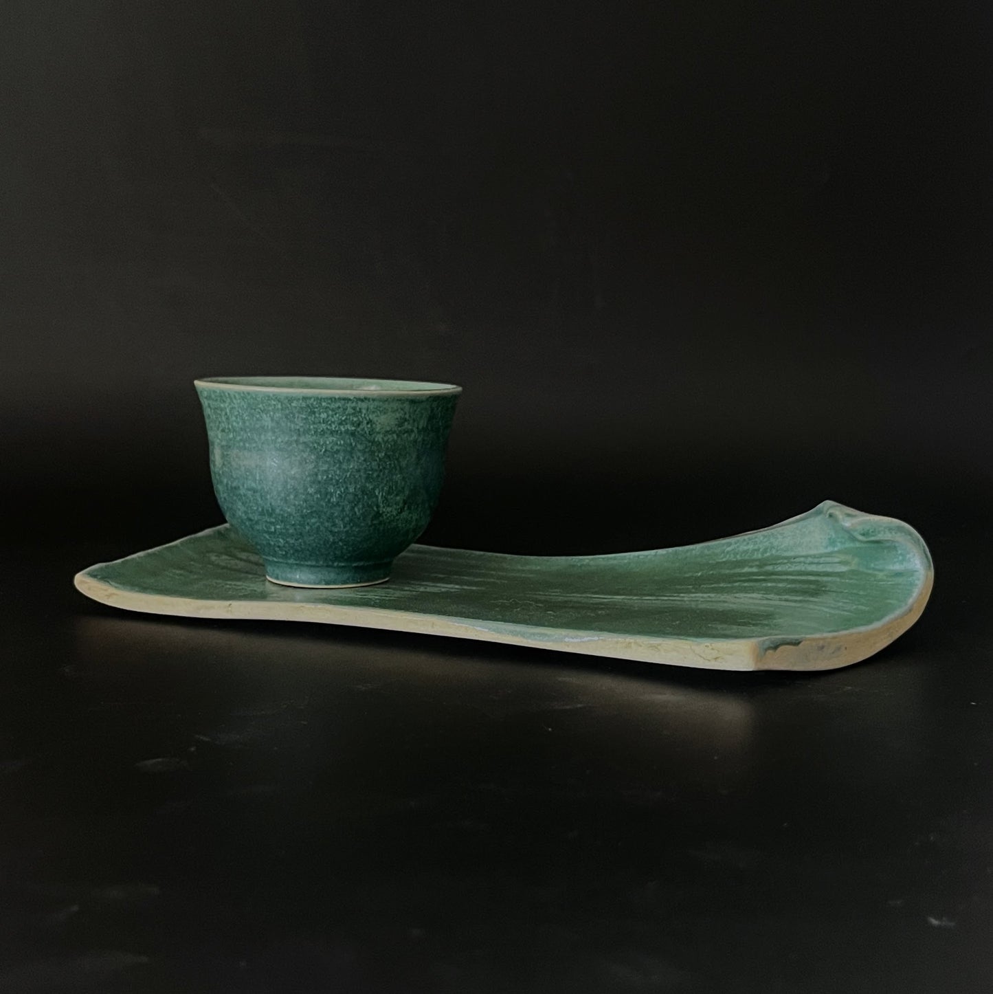 Tea Cup (handleless) w/ Platter 2