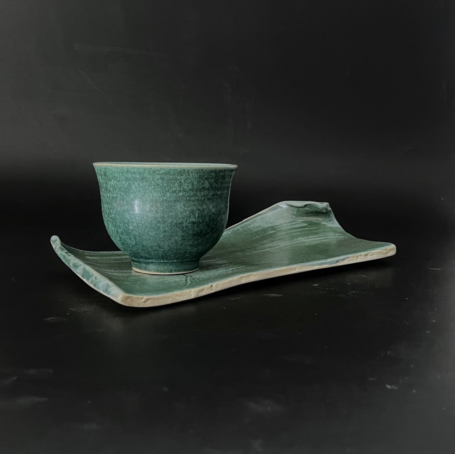 Tea Cup (handleless) w/ Platter 2