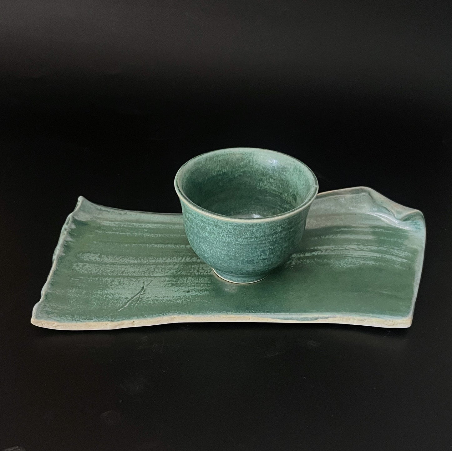 Tea Cup (handleless) w/ Platter 2