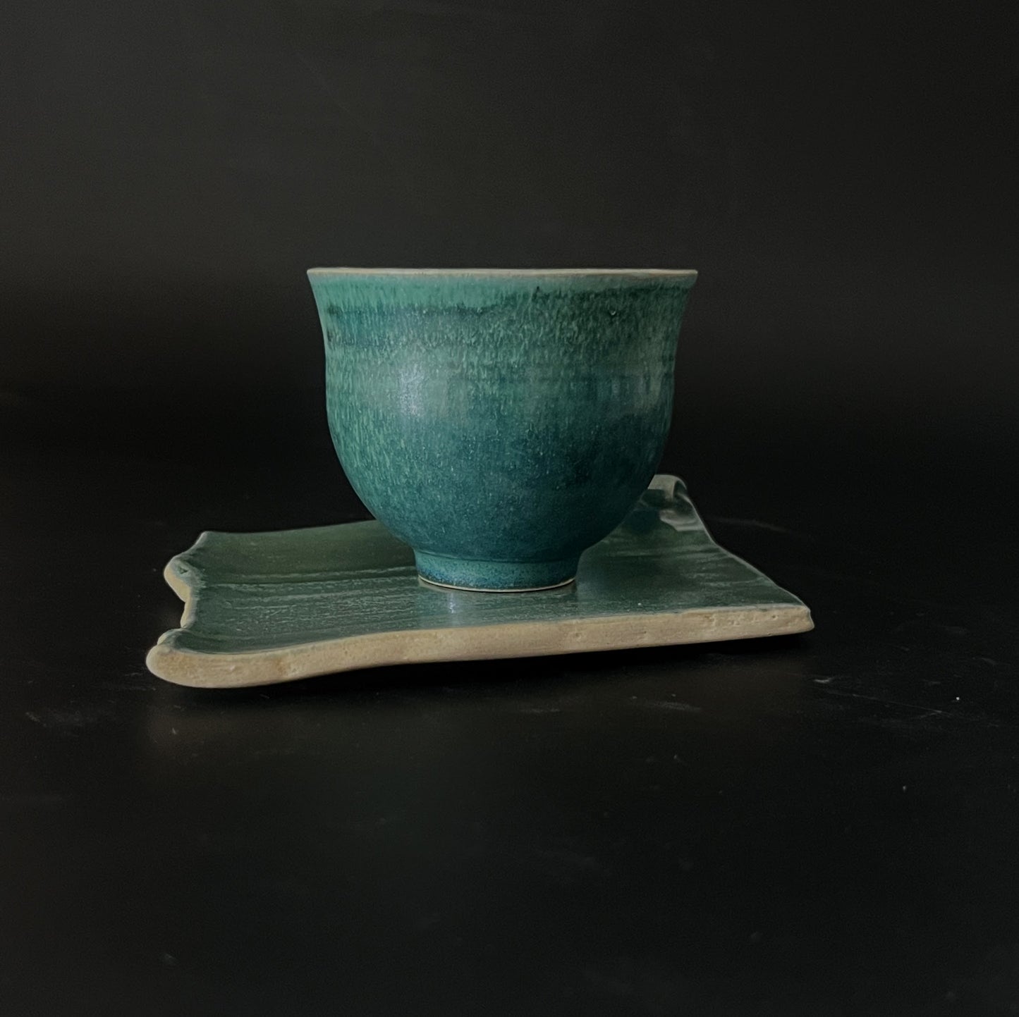 Tea Cup (handleless) w/ Platter 3