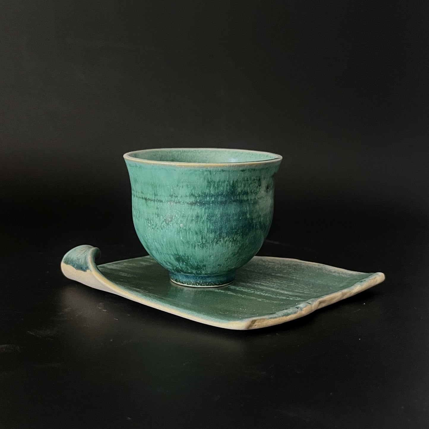 Tea Cup (handleless) w/ Platter 3