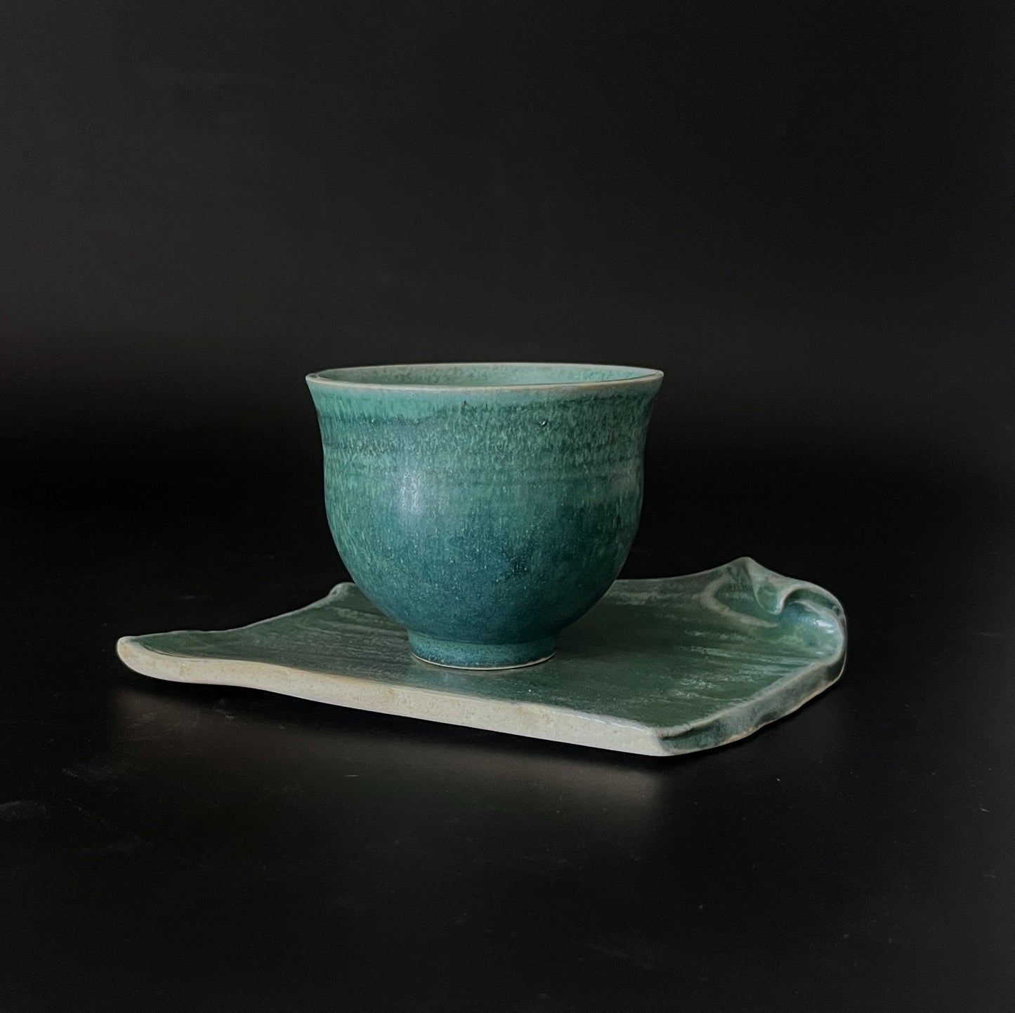Tea Cup (handleless) w/ Platter 3