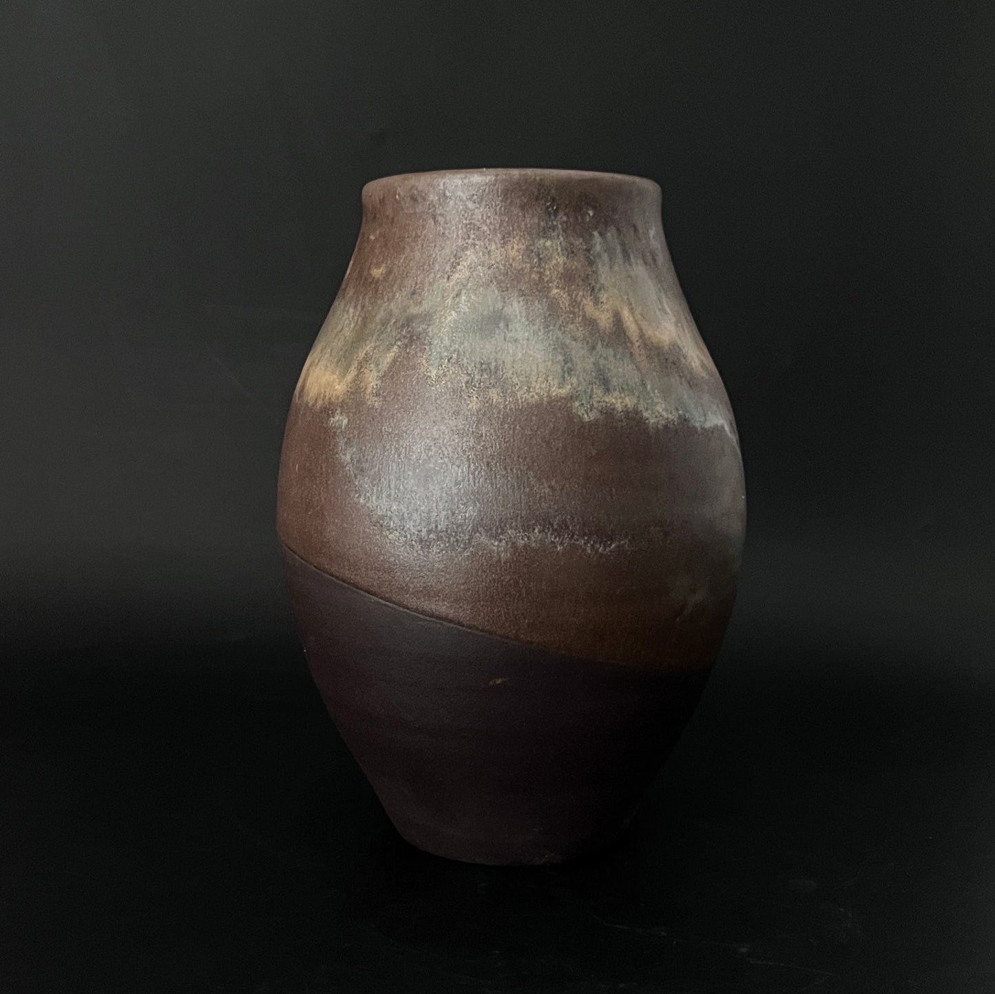Dark Brown Vase w/ Metallic Sheen