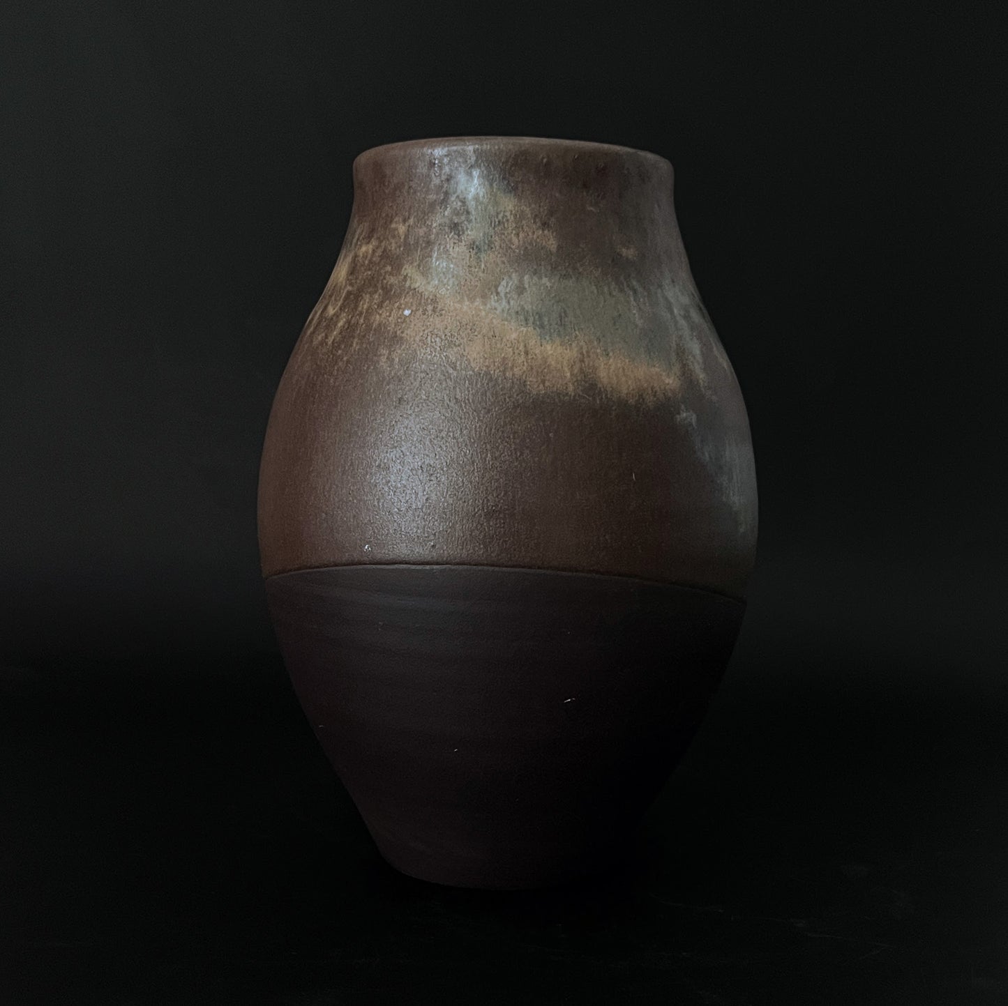 Dark Brown Vase w/ Metallic Sheen