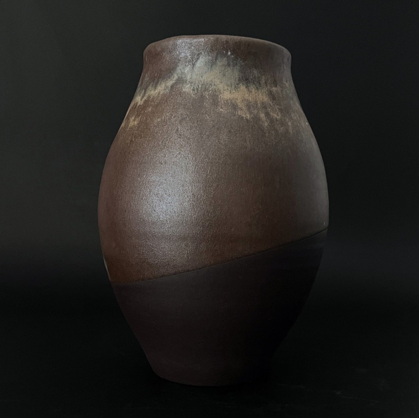 Dark Brown Vase w/ Metallic Sheen