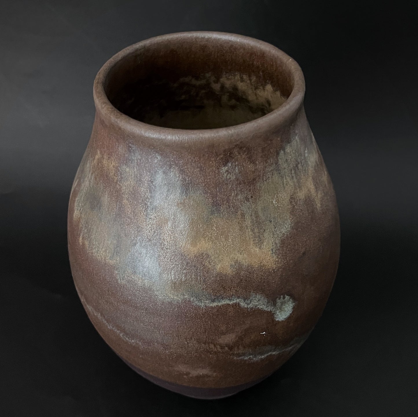 Dark Brown Vase w/ Metallic Sheen